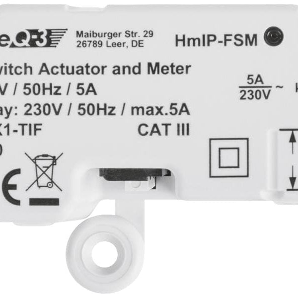 HomeMatic IP Schalt-Mess-Aktor 1-fach Für Unterputzmontage