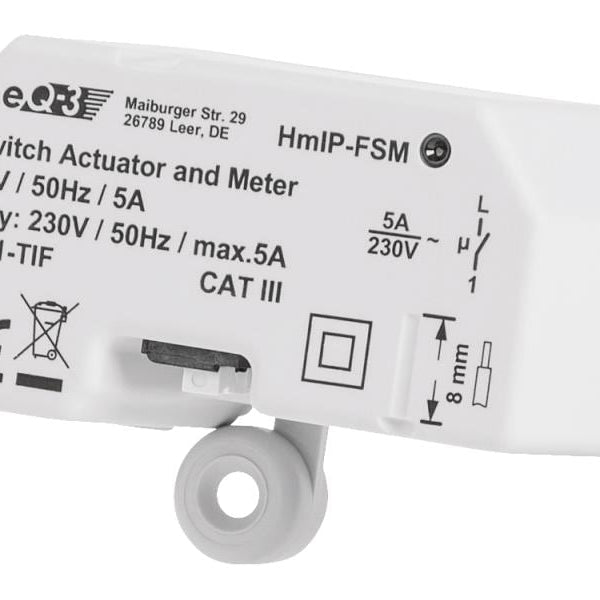 HomeMatic IP Schalt-Mess-Aktor 1-fach Für Unterputzmontage