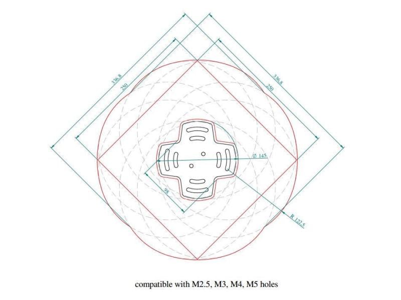 Euromet Deckenhalterung ARAKNO Mini Weiss