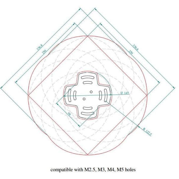 Euromet Deckenhalterung ARAKNO Mini Schwarz