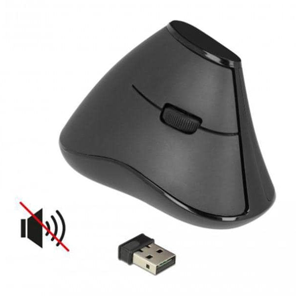 Delock Ergonomische Maus 12622 Silent USB kabellos