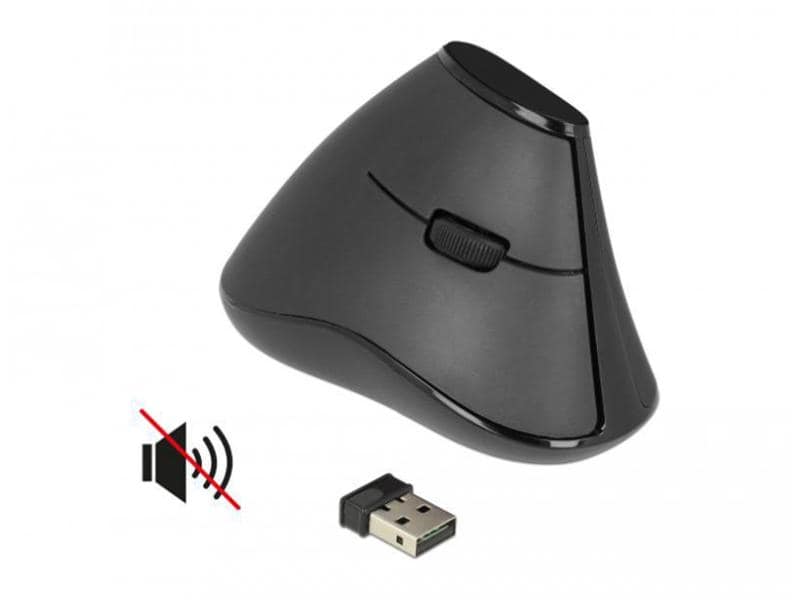 Delock Ergonomische Maus 12622 Silent USB kabellos