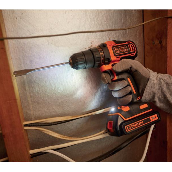 BLACK+DECKER Akku-Bohrschrauber BDCDD186K Kit