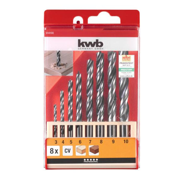 kwb Holzbohrer-Set CV 3-10 mm 8-teilig