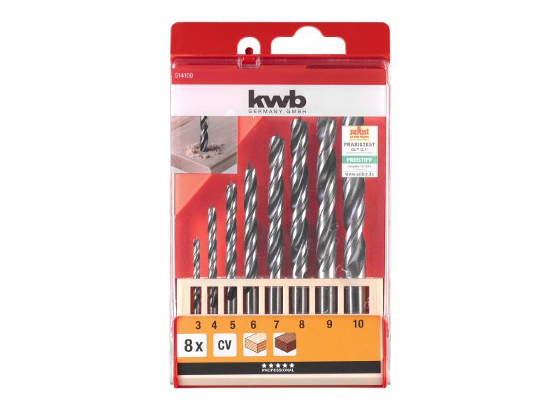 kwb Holzbohrer-Set CV 3-10 mm 8-teilig