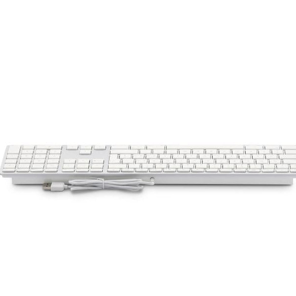 LMP Tastatur KB-1243 Silber, Mac CH-Layout mit Ziffernblock