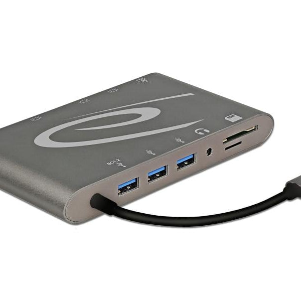 Delock Dockingstation USB 3.1 Typ-C – HDMI/MiniDP/VGA//SD