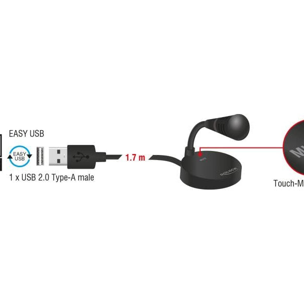 Delock Mikrofon USB Touch Mute