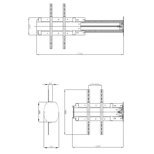 DSS TV-Lift 546 für Wand und Decke, max. 70 kg