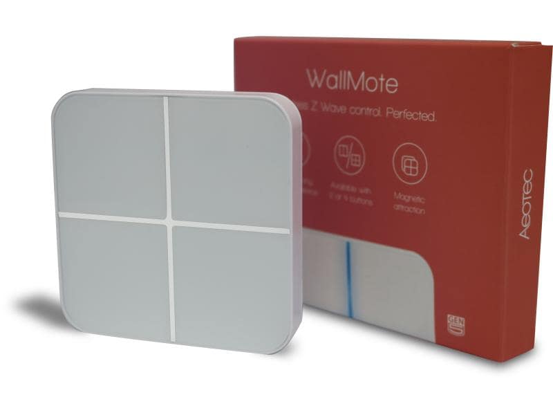 Aeotec WallMote Quad Funkwandschalter mit 4 Tasten