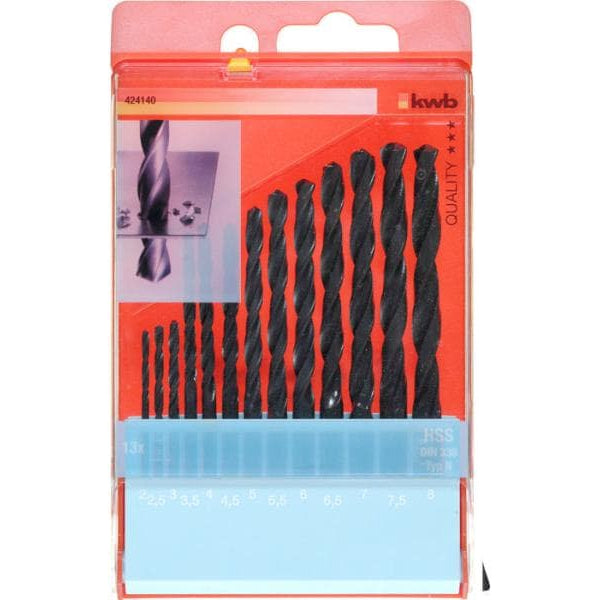 kwb Bohrer-Set HSS 2-8 mm 13-teilig