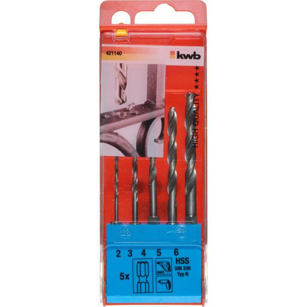 kwb Bohrer-Set HSS 2-6 mm 5-teilig