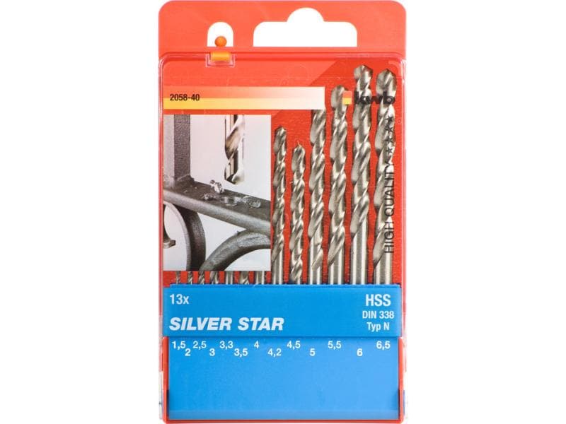 kwb Bohrer-Set Silver Star HSS 1.5-6.5 mm 13-teilig