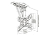 Multibrackets TV-Lift 1028 Deckenhalterung, max. 30 kg