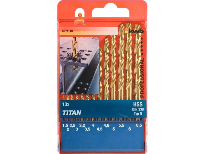 kwb Bohrer-Set Titan HSS 1.5-6.5 mm 13-teilig