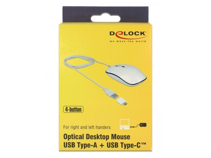 Delock Maus 12532 USB-Type-A &amp;Type-C