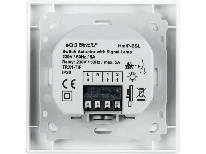 Homematic IP Smart Home Funk-Schaltaktor für Markenschalter