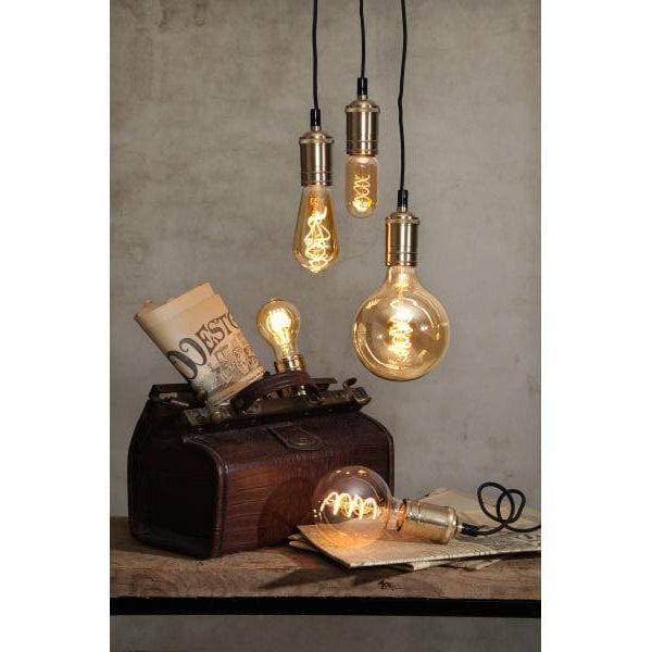 Star Trading Pendelleuchte CLASSICAL Schwarz / Messing