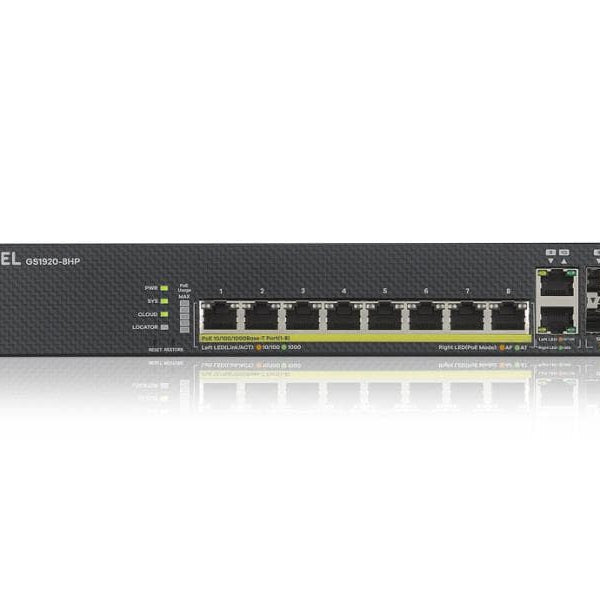 Zyxel PoE+ Switch GS1920-8HPv2 10 Port
