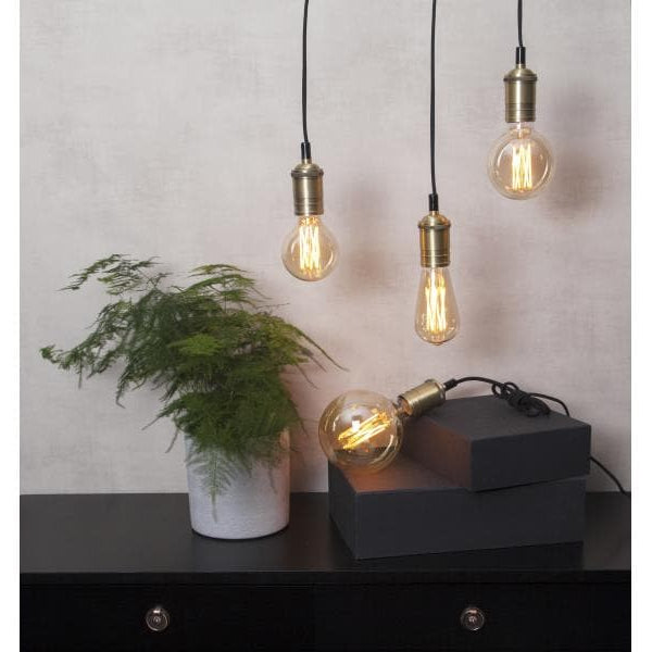 Star Trading Pendelleuchte CLASSICAL Schwarz / Messing