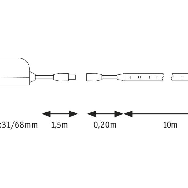 Paulmann LED-Stripe SimpLED 3000 K, 10 m Rolle