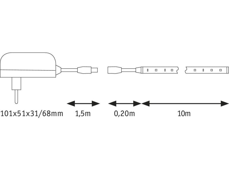Paulmann LED-Stripe SimpLED 3000 K, 10 m Rolle