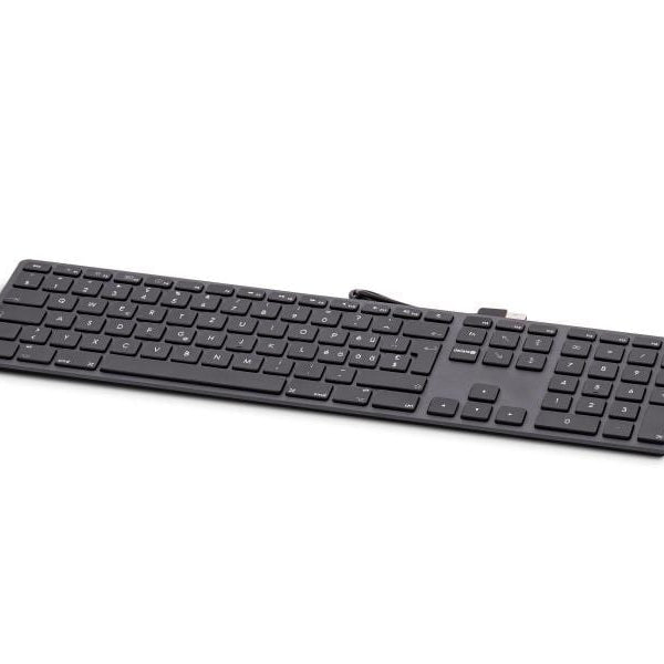 LMP Tastatur KB-1243 Schwarz, Mac CH-Layout mit Ziffernblock