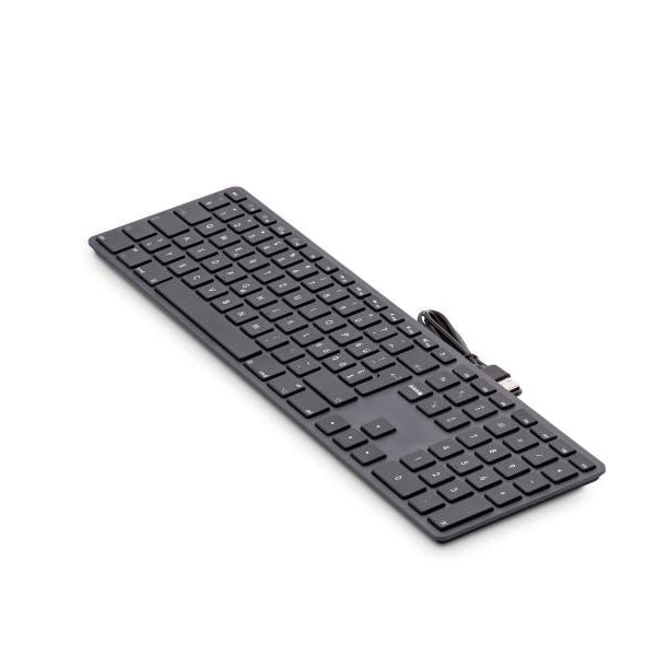 LMP Tastatur KB-1243 Schwarz, Mac CH-Layout mit Ziffernblock
