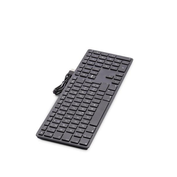 LMP Tastatur KB-1243 Schwarz, Mac CH-Layout mit Ziffernblock
