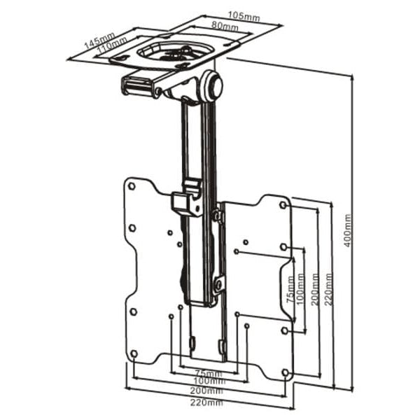 Multibrackets Deckenhalterung Flip Down 0346