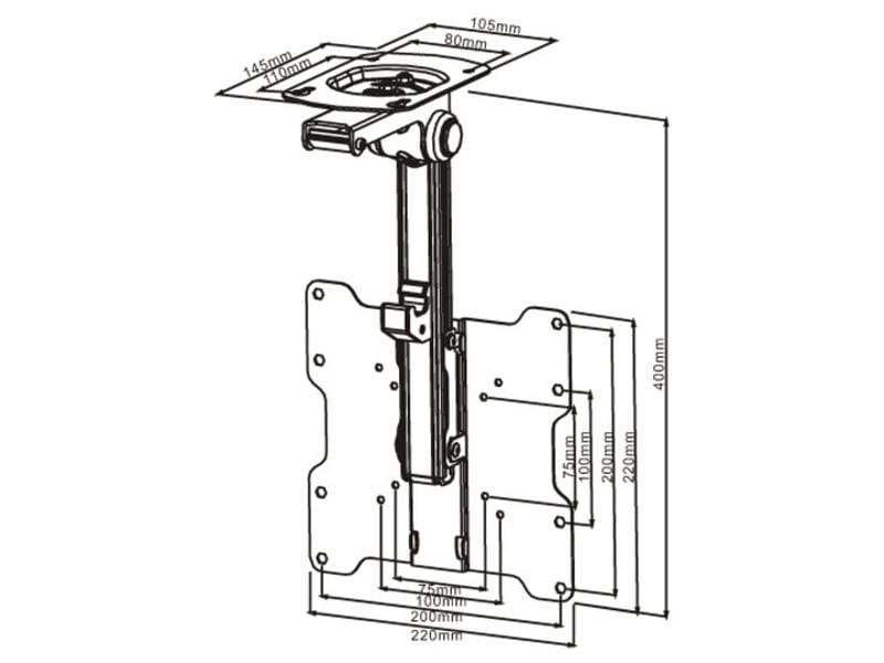 Multibrackets Deckenhalterung Flip Down 0346