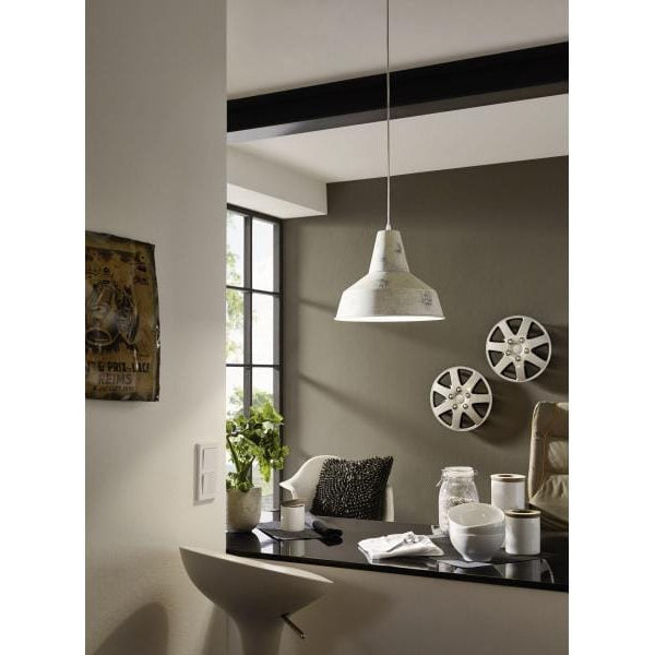 EGLO Leuchten Pendelleuchte SOMERTON 1x E27 Weiss