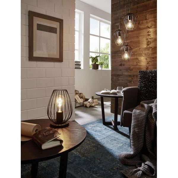 EGLO Leuchten Tischleuchte NEWTOWN 1x E27 Schwarz