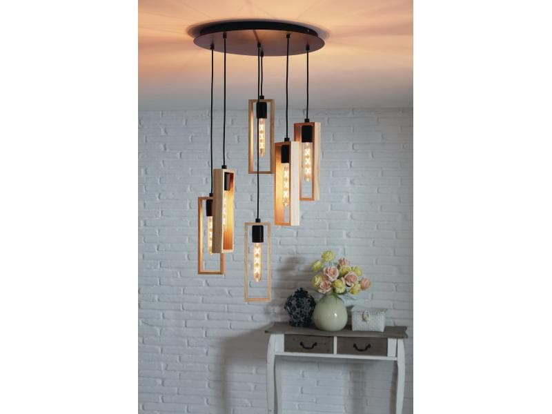 EGLO Leuchten Pendelleuchte LITTLETON 6x E27