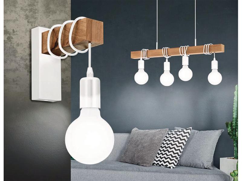 EGLO Leuchten Pendelleuchte TOWNSHEND 4x E27 Weiss