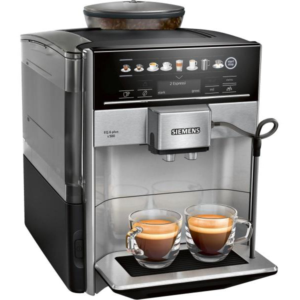 Siemens Kaffeevollautomat EQ.6 plus s500 Schwarz, Silber