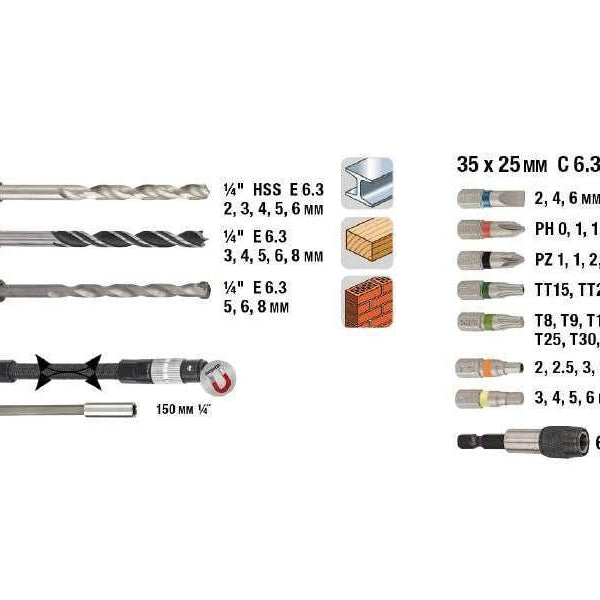 kwb Bohr- und Bitset Power Box 67-teilig