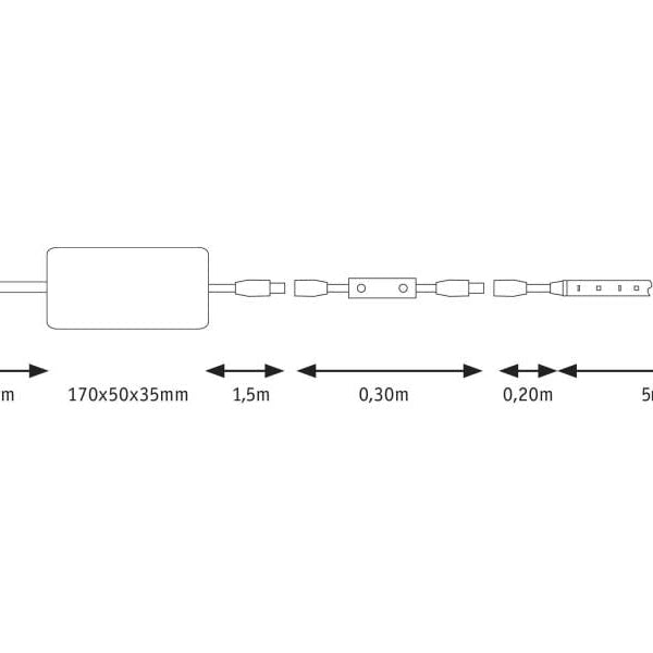 Paulmann LED-Stripe SimpLED Power 3000 K, 5 m Set