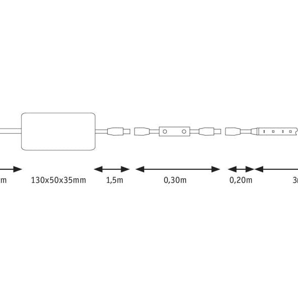 Paulmann LED-Stripe SimpLED Power 4000 K, 3 m Set