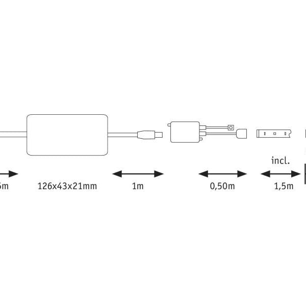 Paulmann LED-Stripe MaxLED 500 Tunable White, 1.5 m Basisset