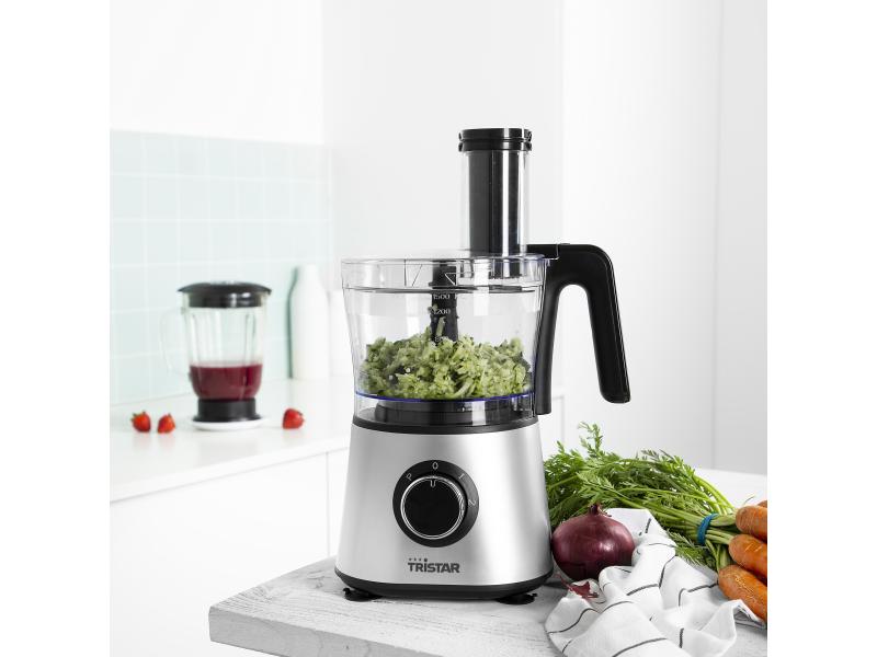 Tristar Küchenmaschine MX-4823 Edelstahl/Schwarz/Transparent