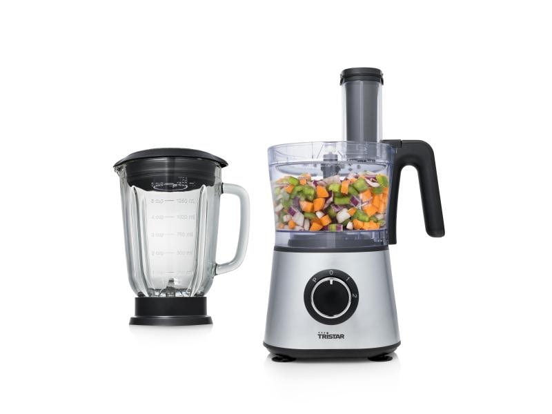 Tristar Küchenmaschine MX-4823 Edelstahl/Schwarz/Transparent