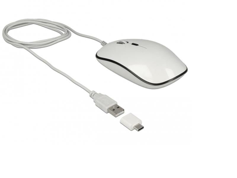 Delock Maus 12532 USB-Type-A &amp;Type-C