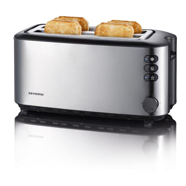 Severin Toaster Automatik-Langschlitz 2509 Schwarz/Silber