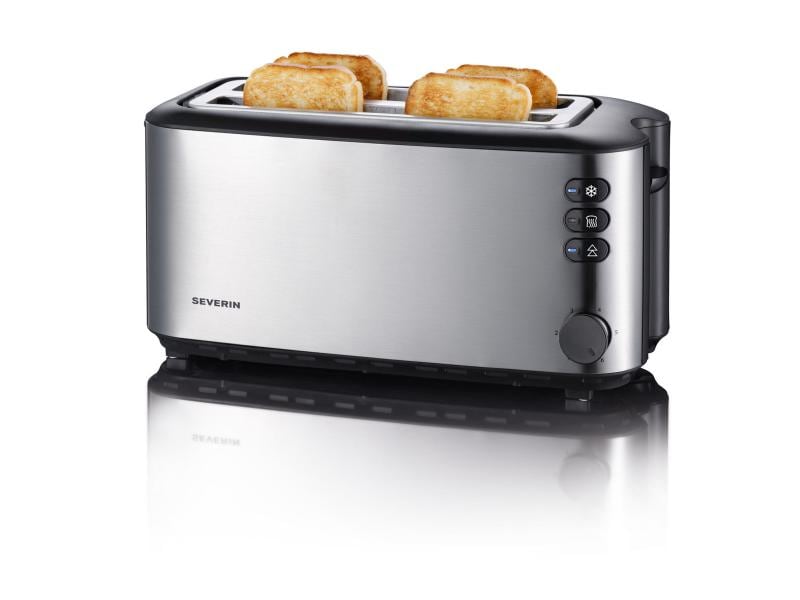 Severin Toaster Automatik-Langschlitz 2509 Schwarz/Silber