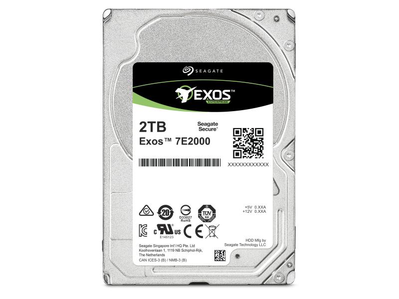 Seagate Exos 7E2000 - 2TB - 2.5", SATA, 7.2k, 128MB, 512e