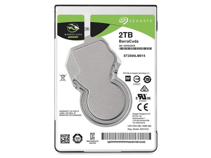 Seagate BarraCuda Mobile - 2TB - 2.5", SATA, 5.4k, 128MB