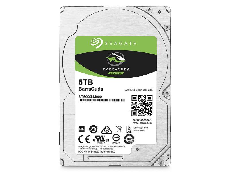 Seagate BarraCuda Mobile - 5TB - 2.5", SATA, 5.4k, 128MB