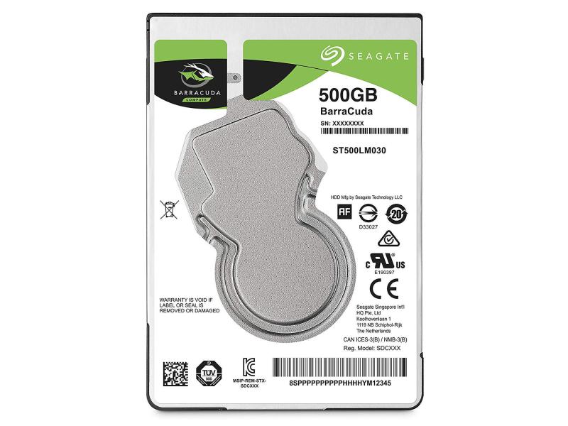 Seagate BarraCuda Mobile - 500GB - 2.5", SATA, 5.4k, 128MB