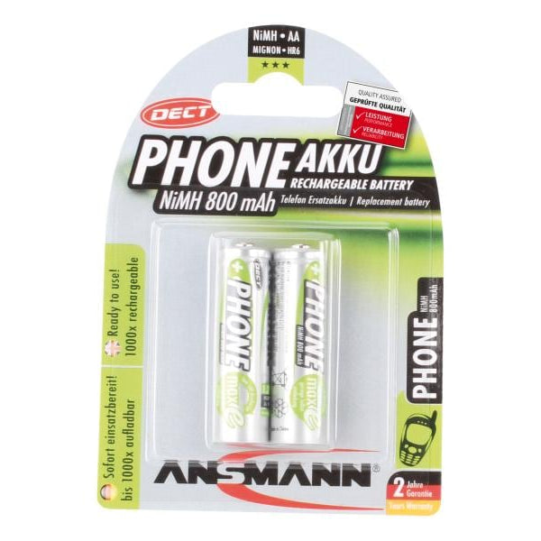 Ansmann Akku 2x AA 800 mAh für DECT-Phones